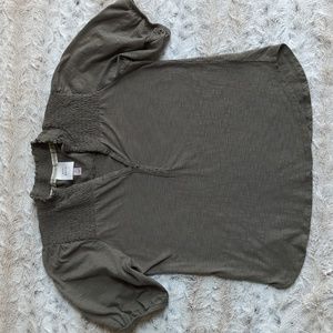 Knox Rose Smock Detail Button Tee